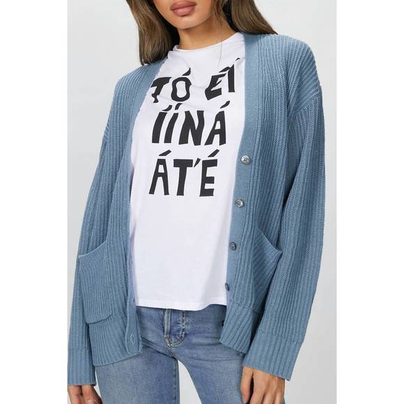 NEW 6397 ribbed kurt cardigan in blue